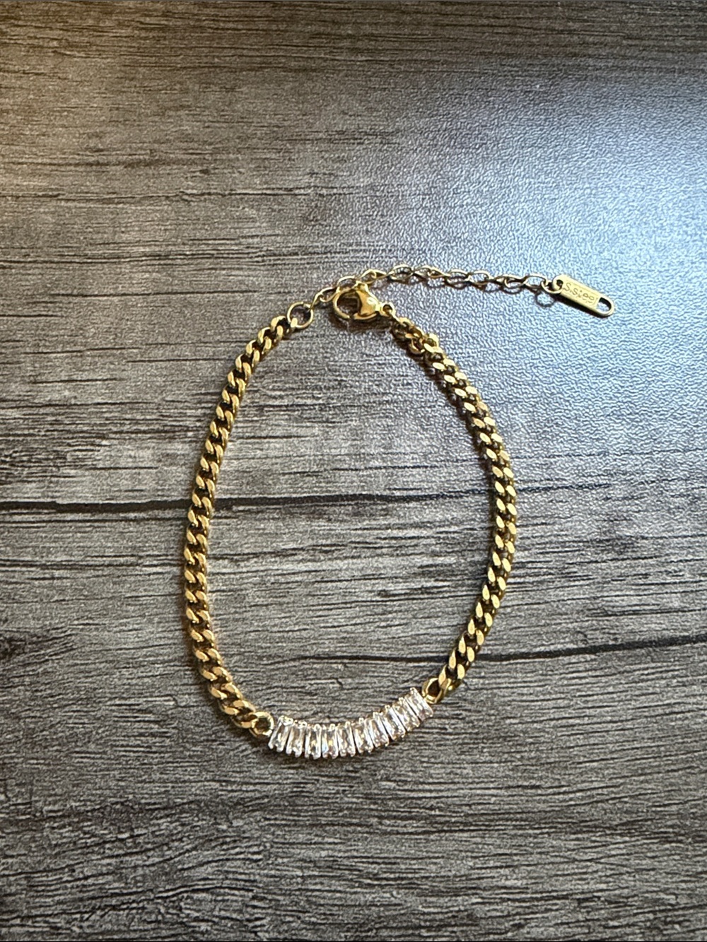 Rhinestone chain bracelet - Picture 2 of 2